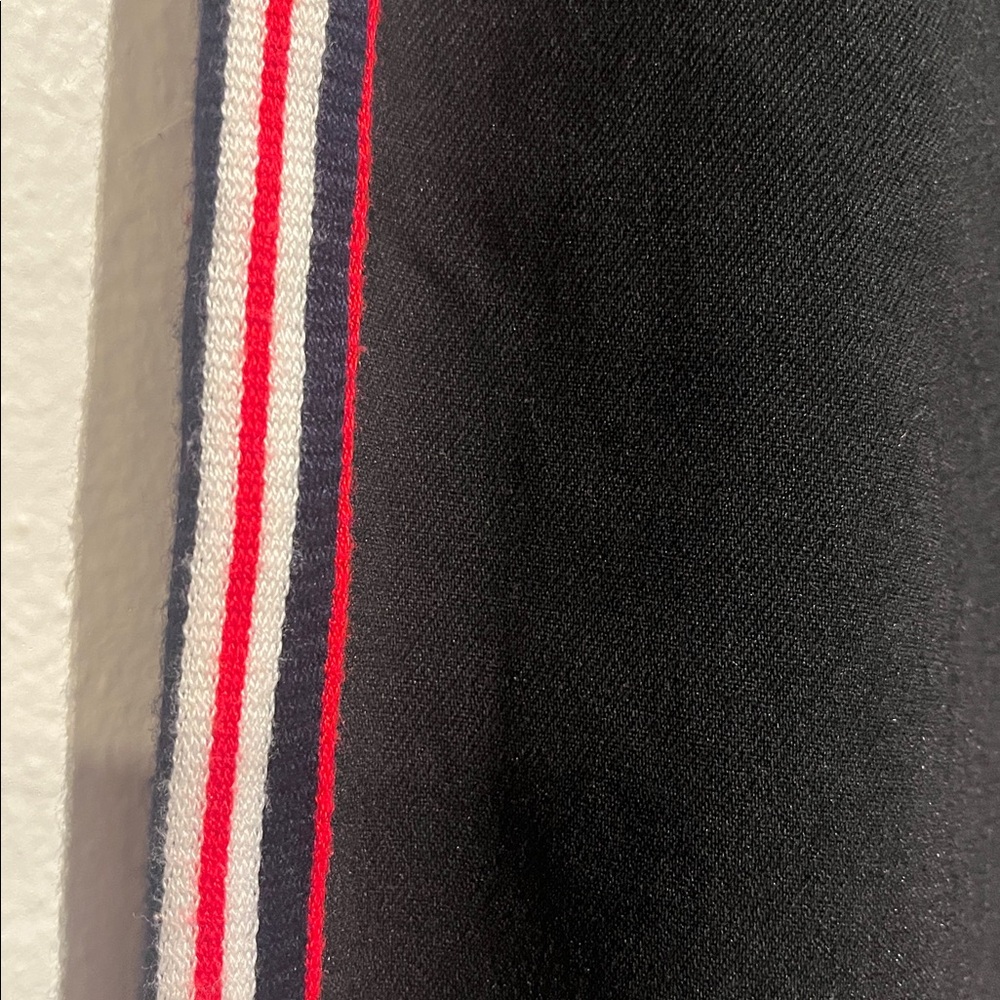 Urban Outfitters Black Pants with Red and White Pin Stripes Down the Legs - Picture 10 of 10